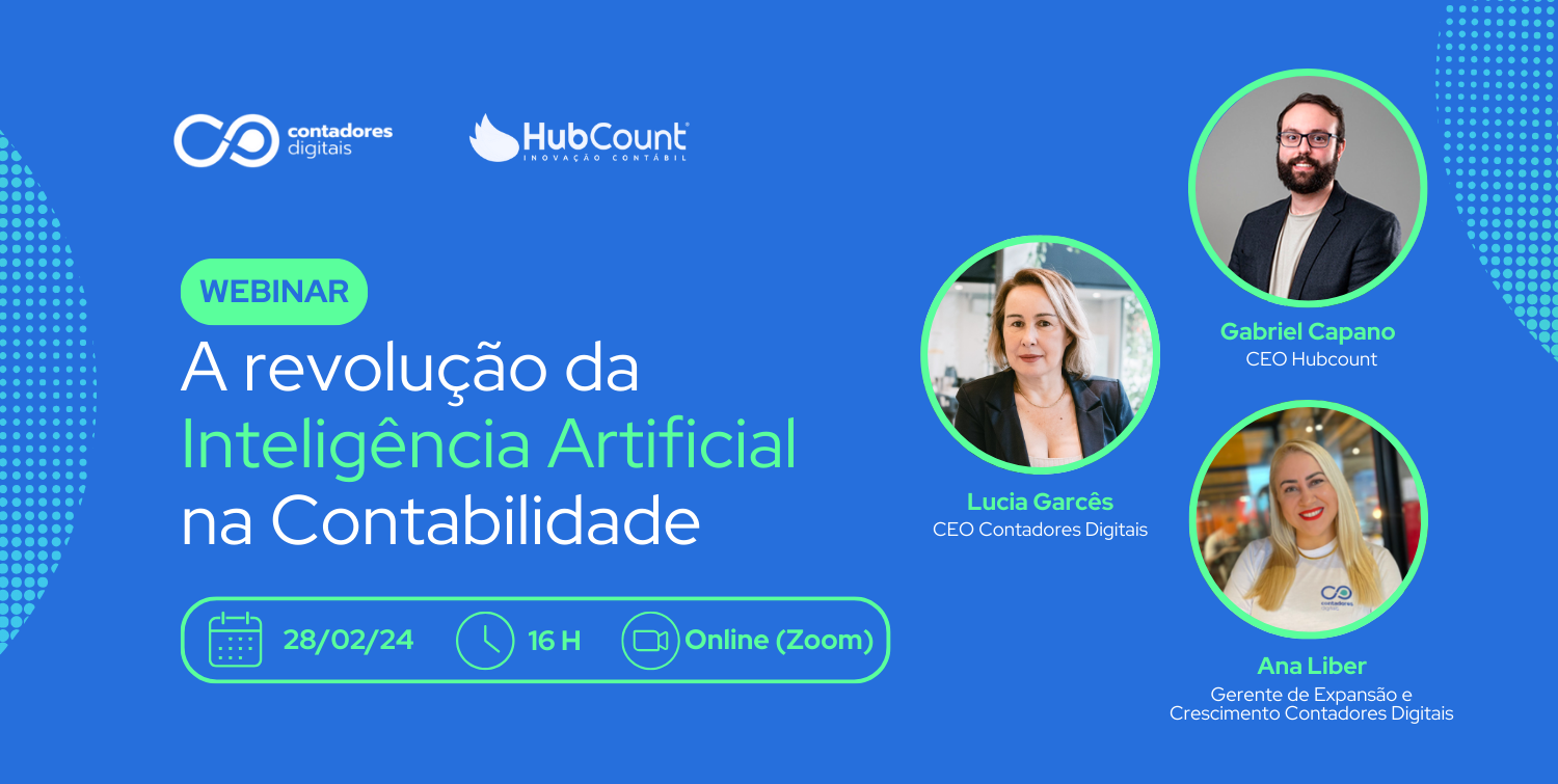 Webinar Contadores Digitais e Hubcount: a revolução da Inteligência Artificial na contabilidade